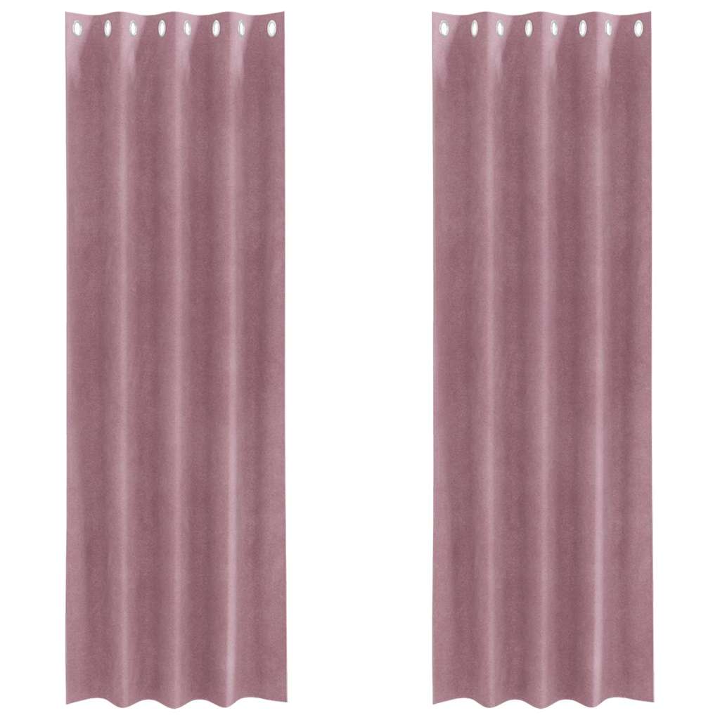 Zavjese za zamračivanje 2 pcs Tamno ružičasta 140 x 260 cm