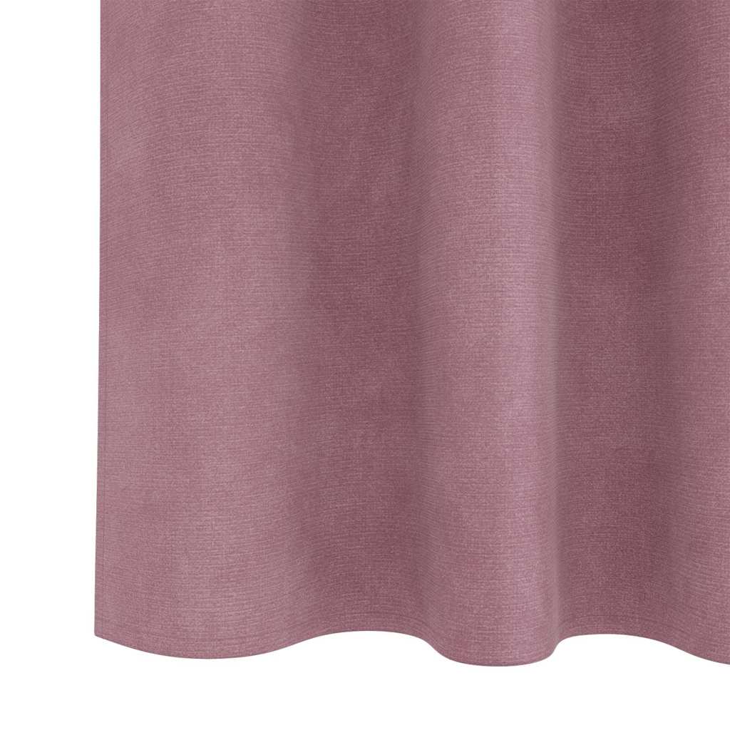 Zavjese za zamračivanje 2 pcs Tamno ružičasta 140 x 140 cm