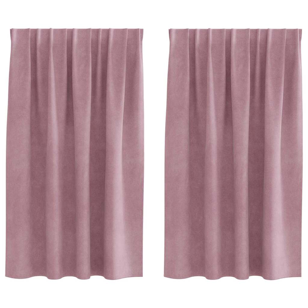 Zavjese za zamračivanje 2 pcs Tamno ružičasta 140 x 140 cm