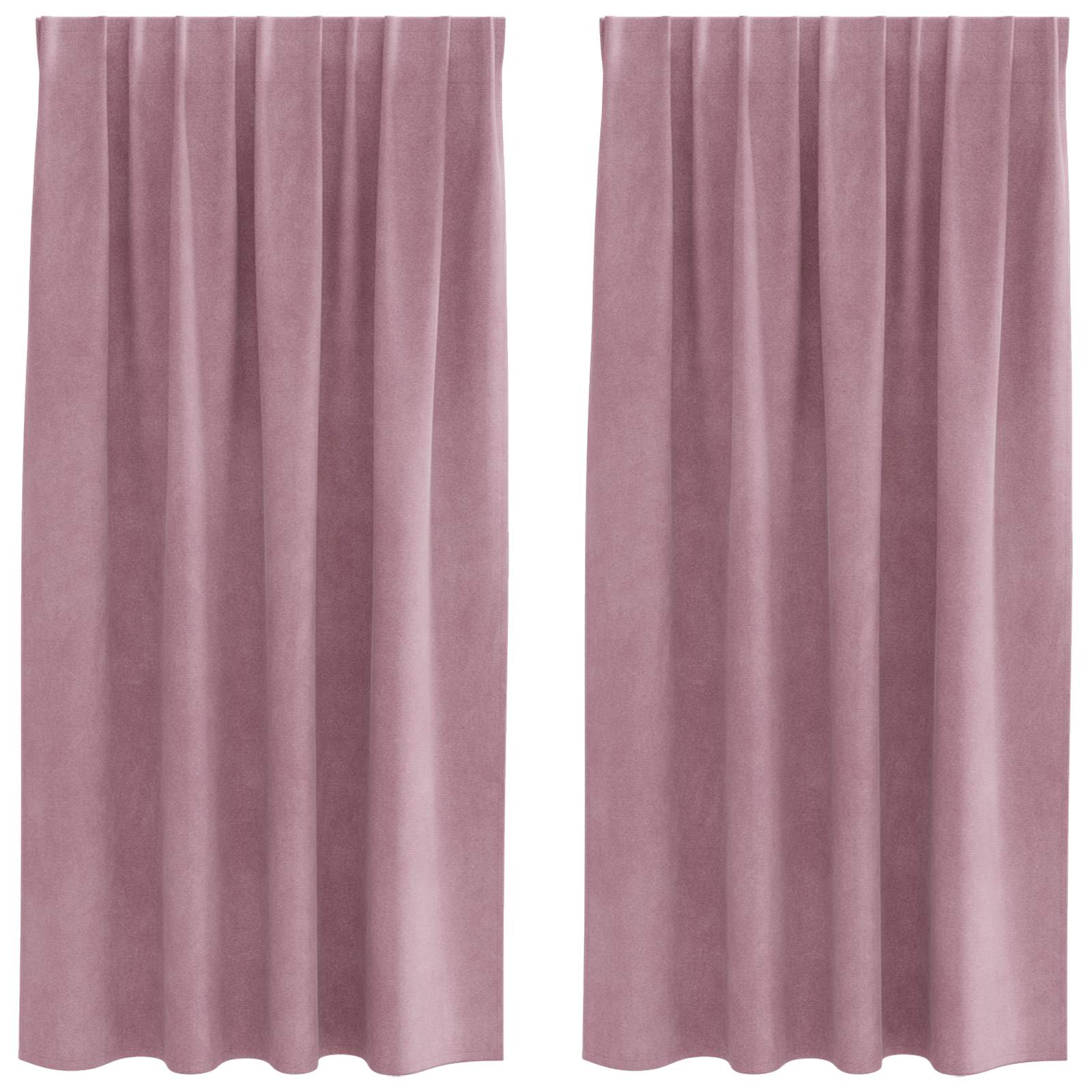 Zavjese za zamračivanje 2 pcs Tamno ružičasta 140 x 175 cm