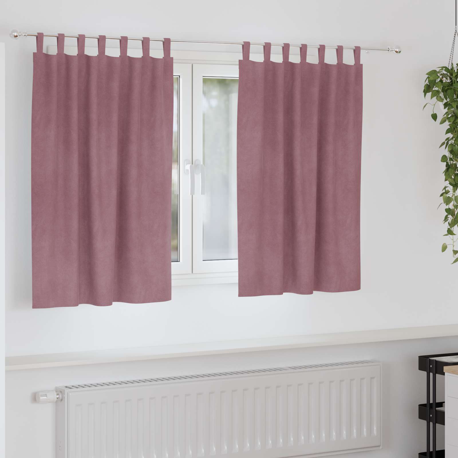 Zavjese za zamračivanje 2 pcs Tamno ružičasta 140 x 140 cm