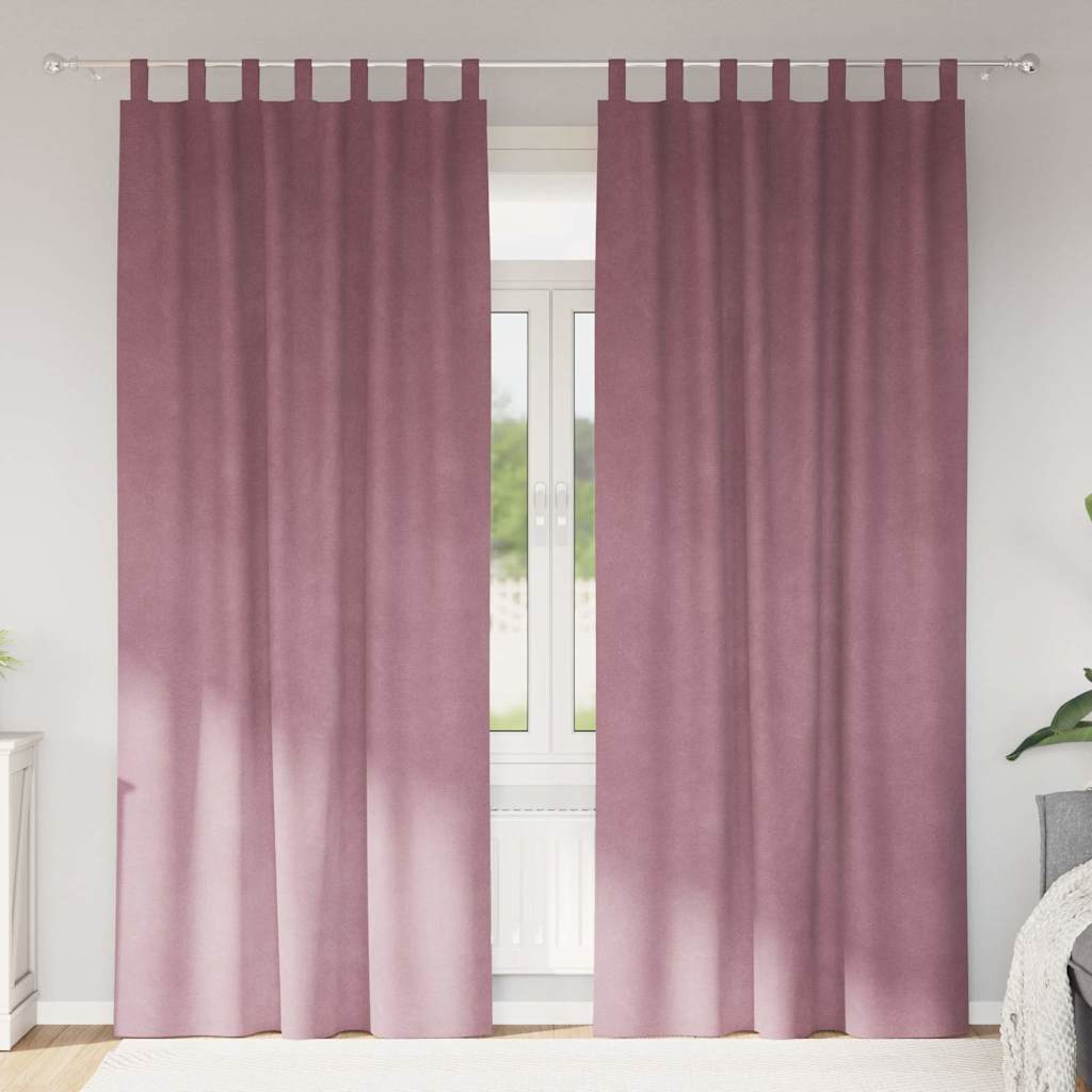 Zavjese za zamračivanje 2 pcs Tamno ružičasta 140 x 260 cm