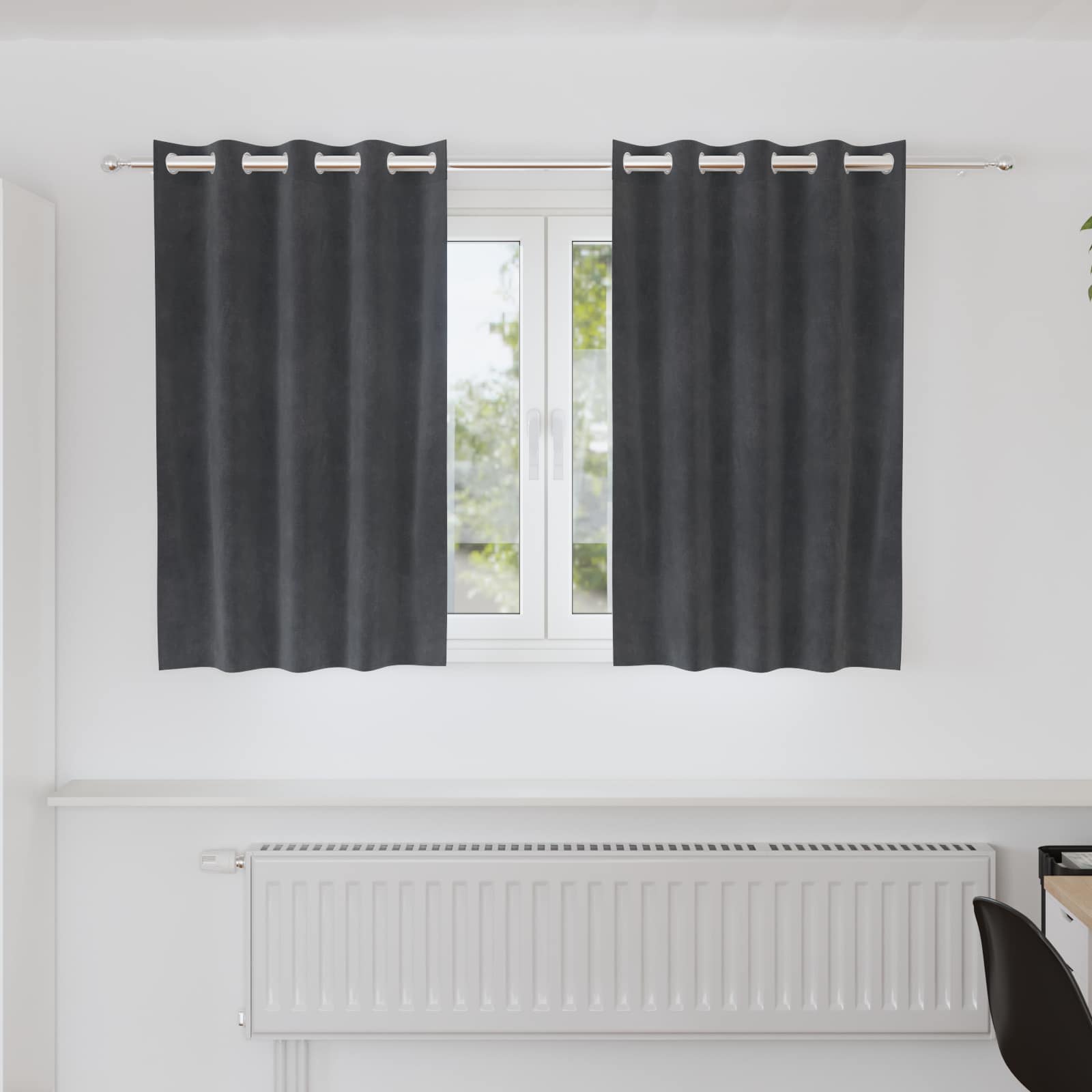 Zavjese za zamračivanje 2 pcs Svijetlo siva 140 x 140 cm Baršun