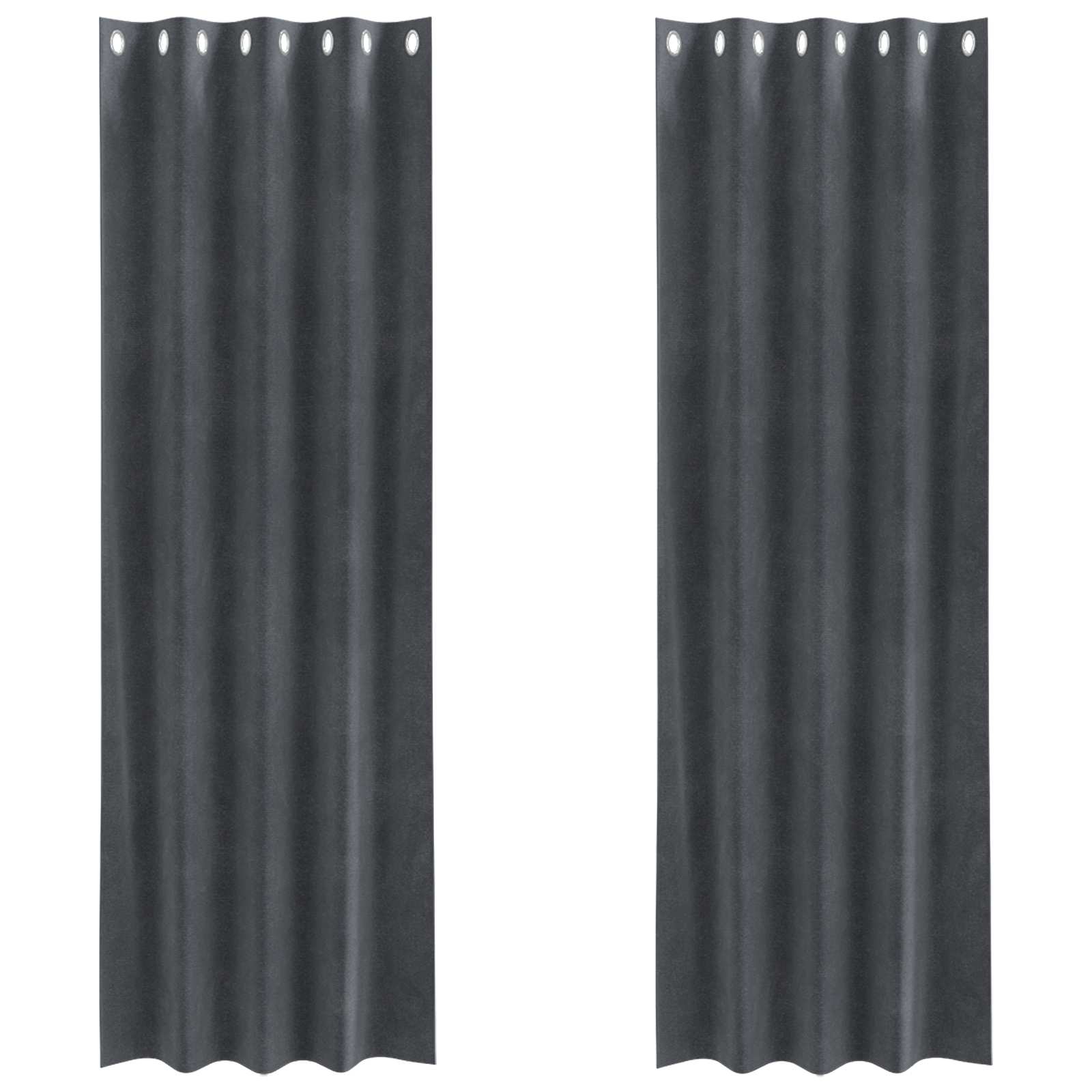 Zavjese za zamračivanje 2 pcs Svijetlo siva 140 x 245 cm Baršun