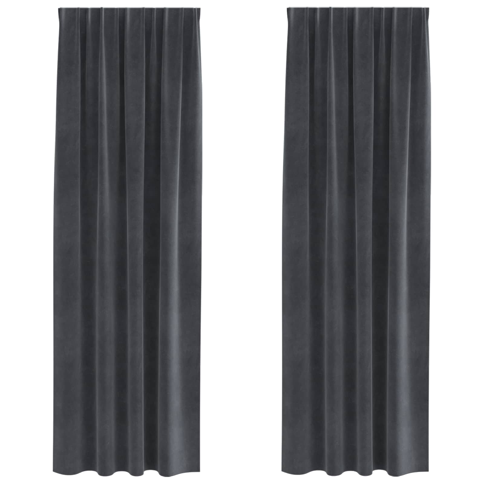 Zavjese za zamračivanje 2 pcs Svijetlo siva 140 x 225 cm Baršun