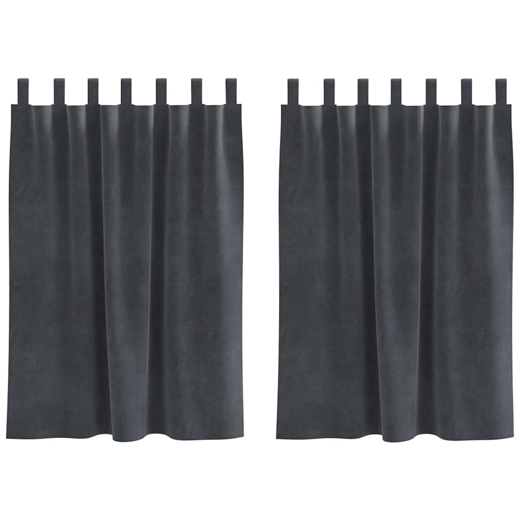 Zavjese za zamračivanje 2 pcs Svijetlo siva 140 x 140 cm Baršun