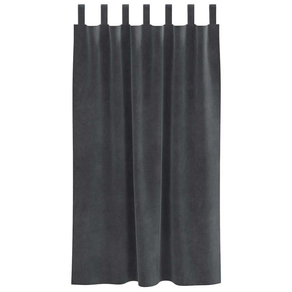 Zavjese za zamračivanje 2 pcs Svijetlo siva 140 x 175 cm Baršun