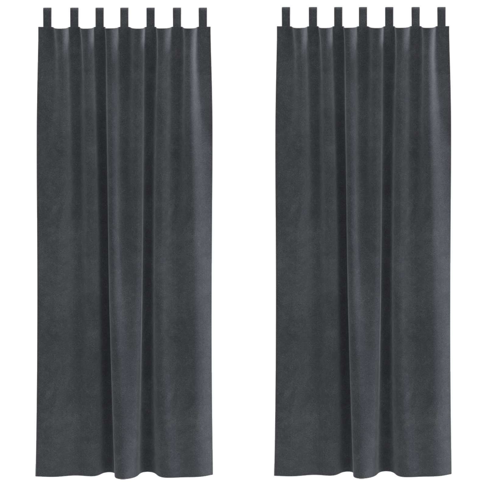 Zavjese za zamračivanje 2 pcs Svijetlo siva 140 x 260 cm Baršun
