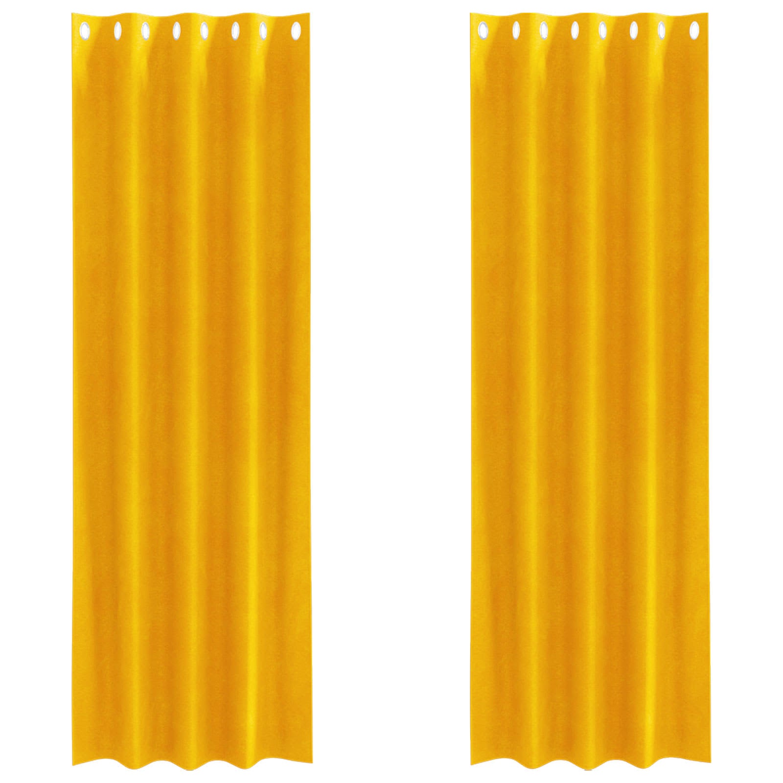 Zavjese za zamračivanje 2 pcs Žuta 140 x 245 cm Baršun