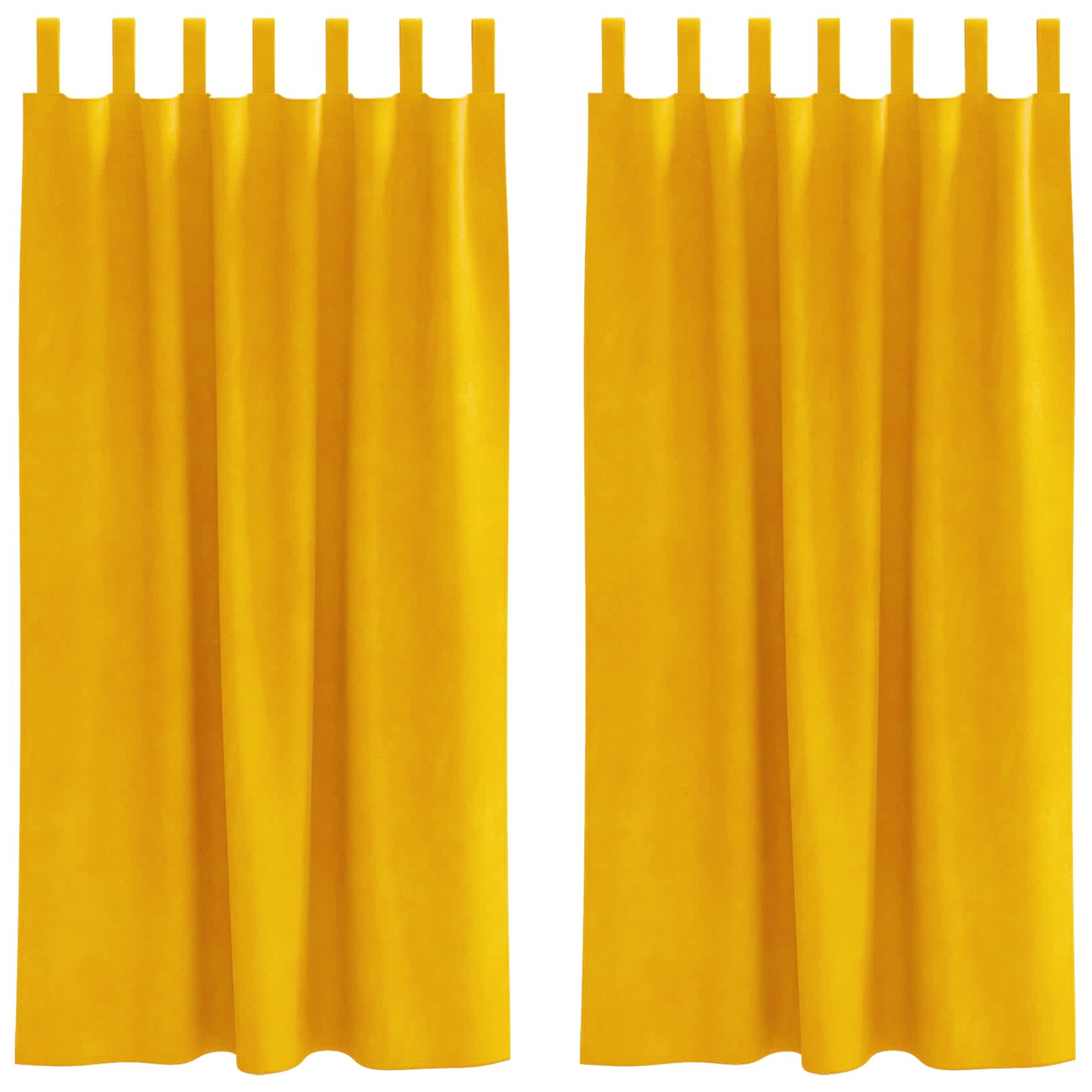 Zavjese za zamračivanje 2 pcs Žuta 140 x 175 cm Baršun
