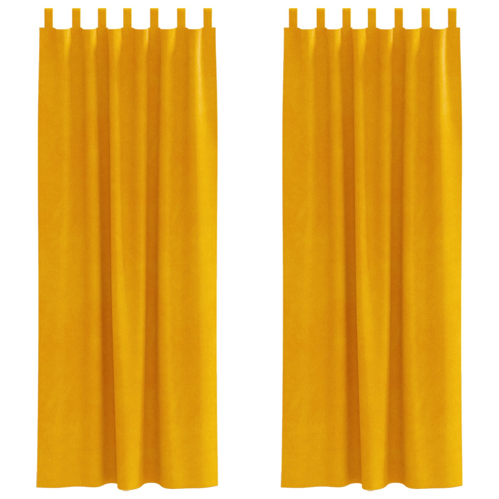 Zavjese za zamračivanje 2 pcs Žuta 140 x 245 cm Baršun