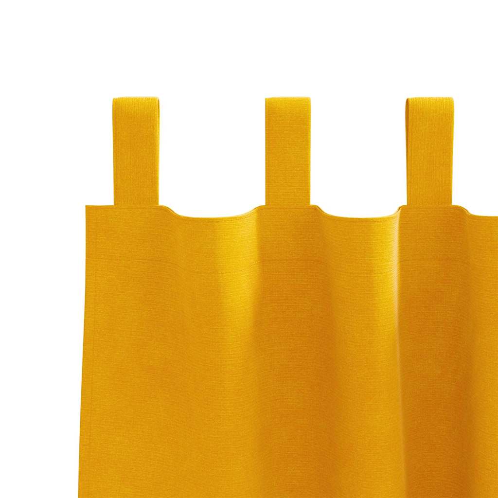 Zavjese za zamračivanje 2 pcs Žuta 140 x 260 cm Baršun