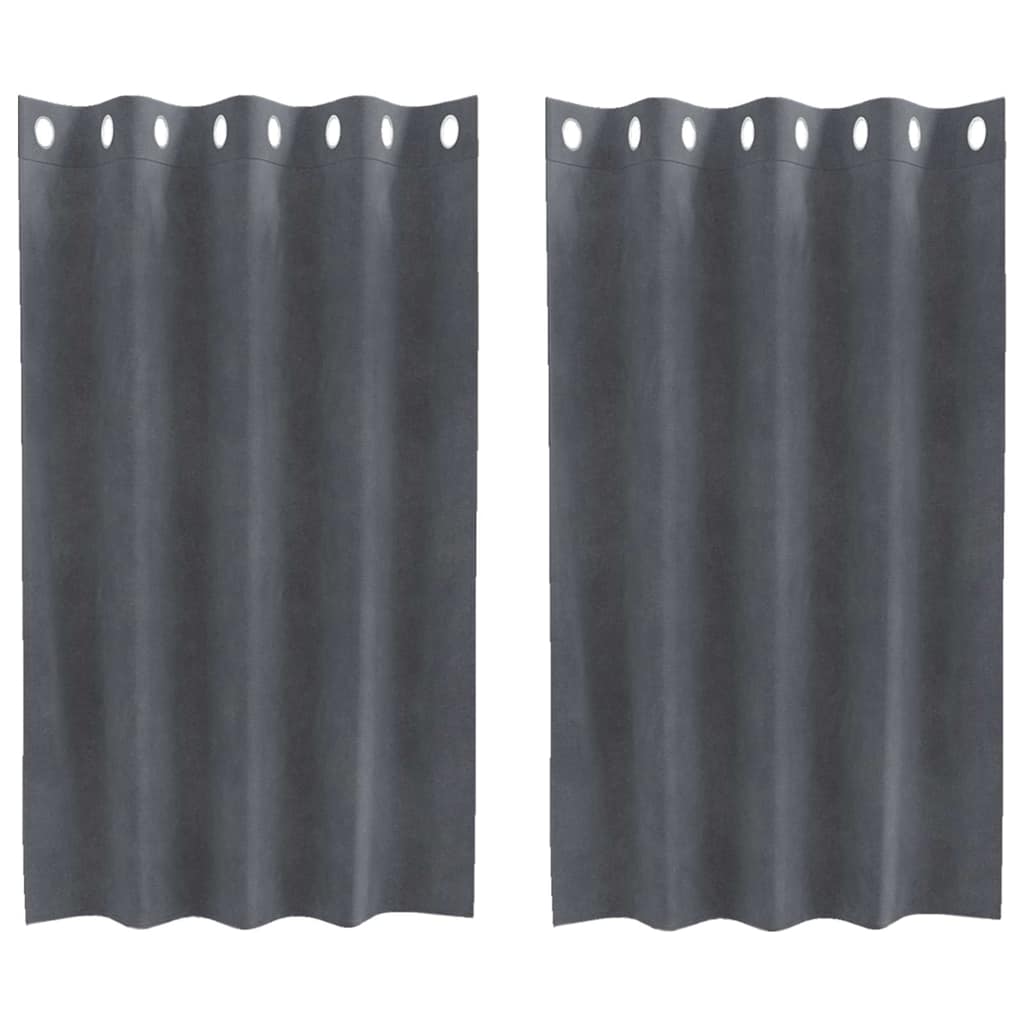 Zavjese za zamračivanje 2 pcs Svijetlo siva 140 x 140 cm Baršun