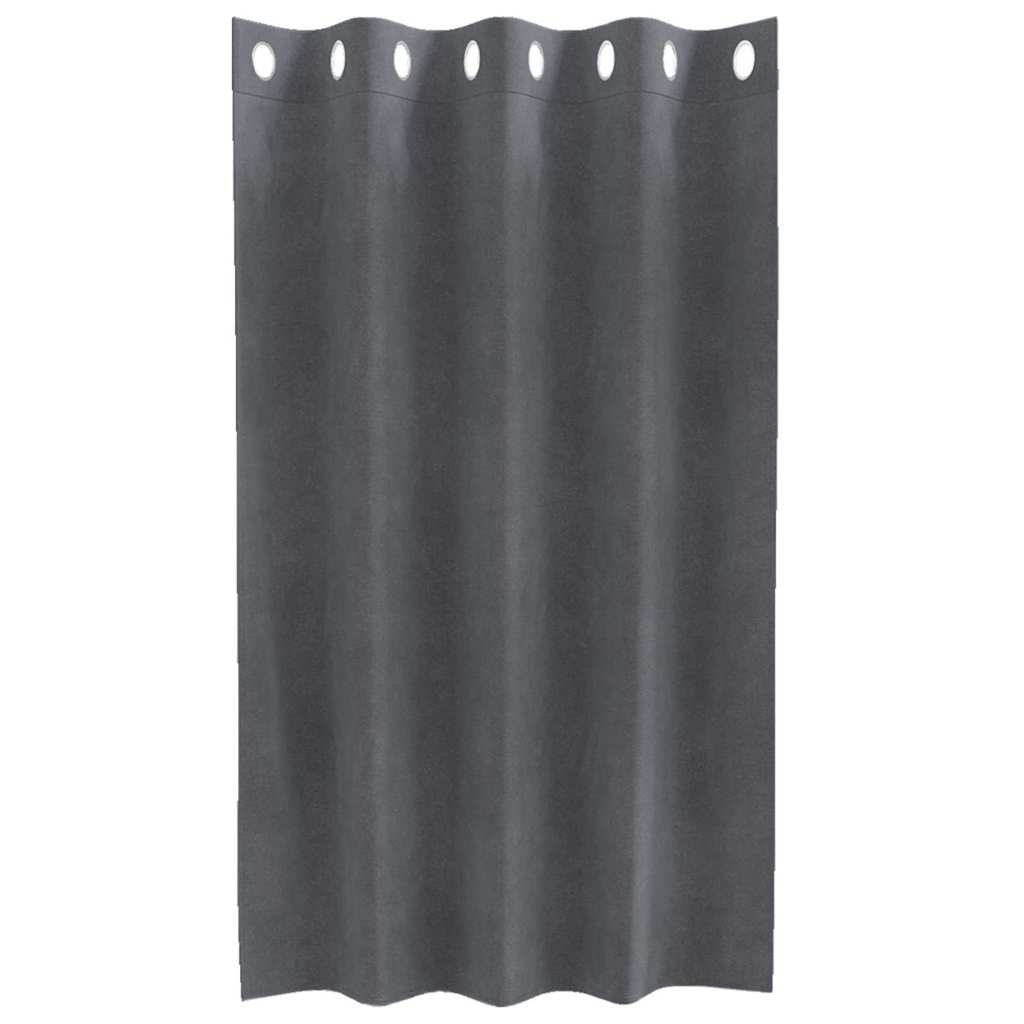Zavjese za zamračivanje 2 pcs Svijetlo siva 140 x 140 cm Baršun