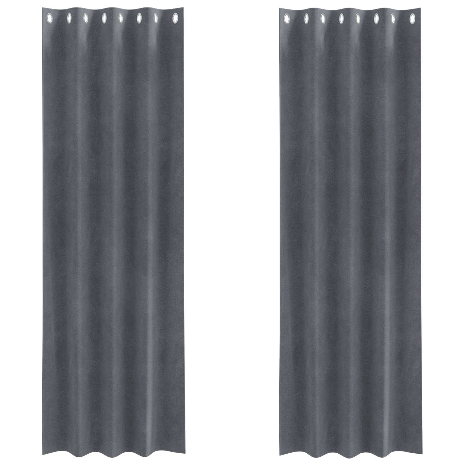 Zavjese za zamračivanje 2 pcs Svijetlo siva 140 x 225 cm Baršun