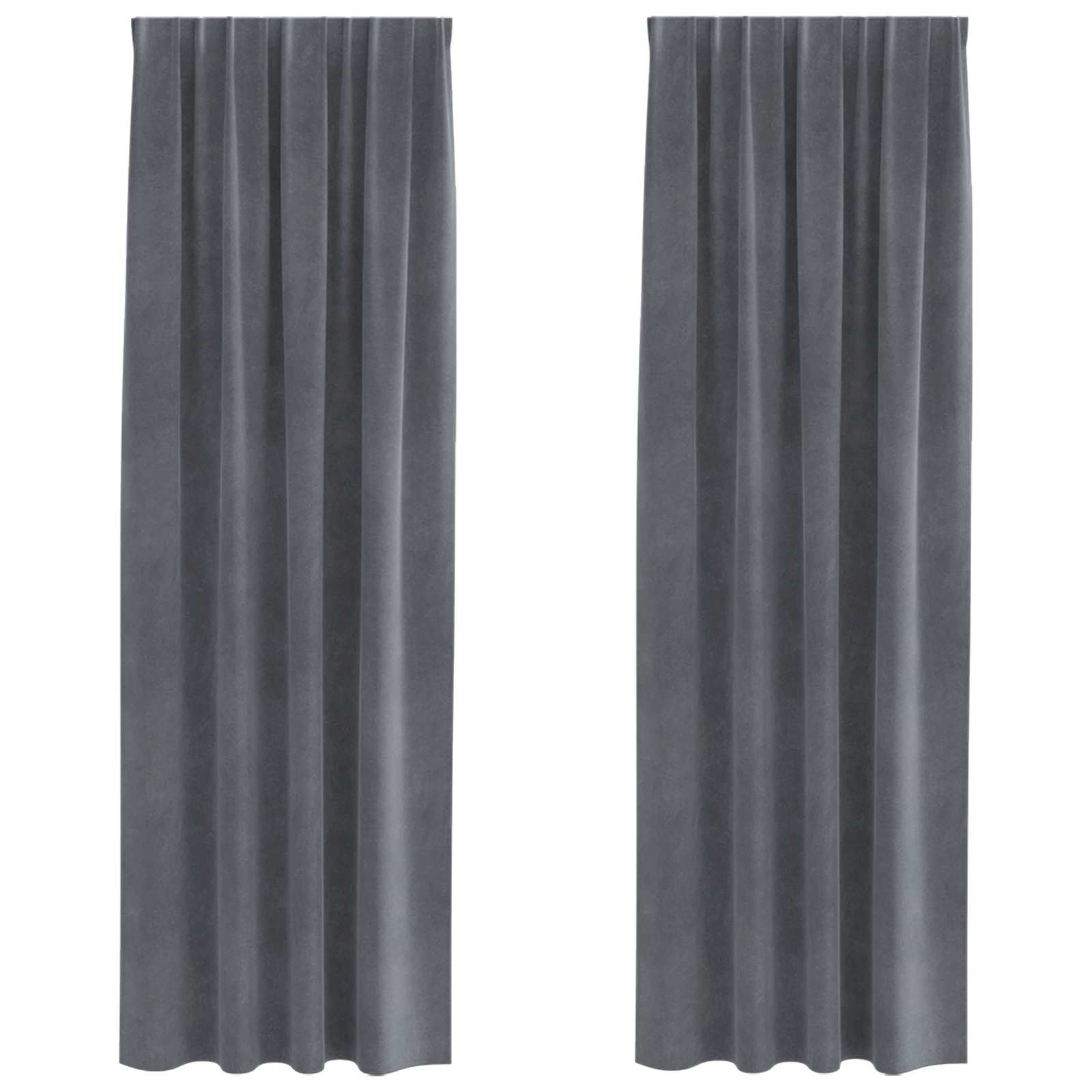 Zavjese za zamračivanje 2 pcs Svijetlo siva 140 x 225 cm Baršun