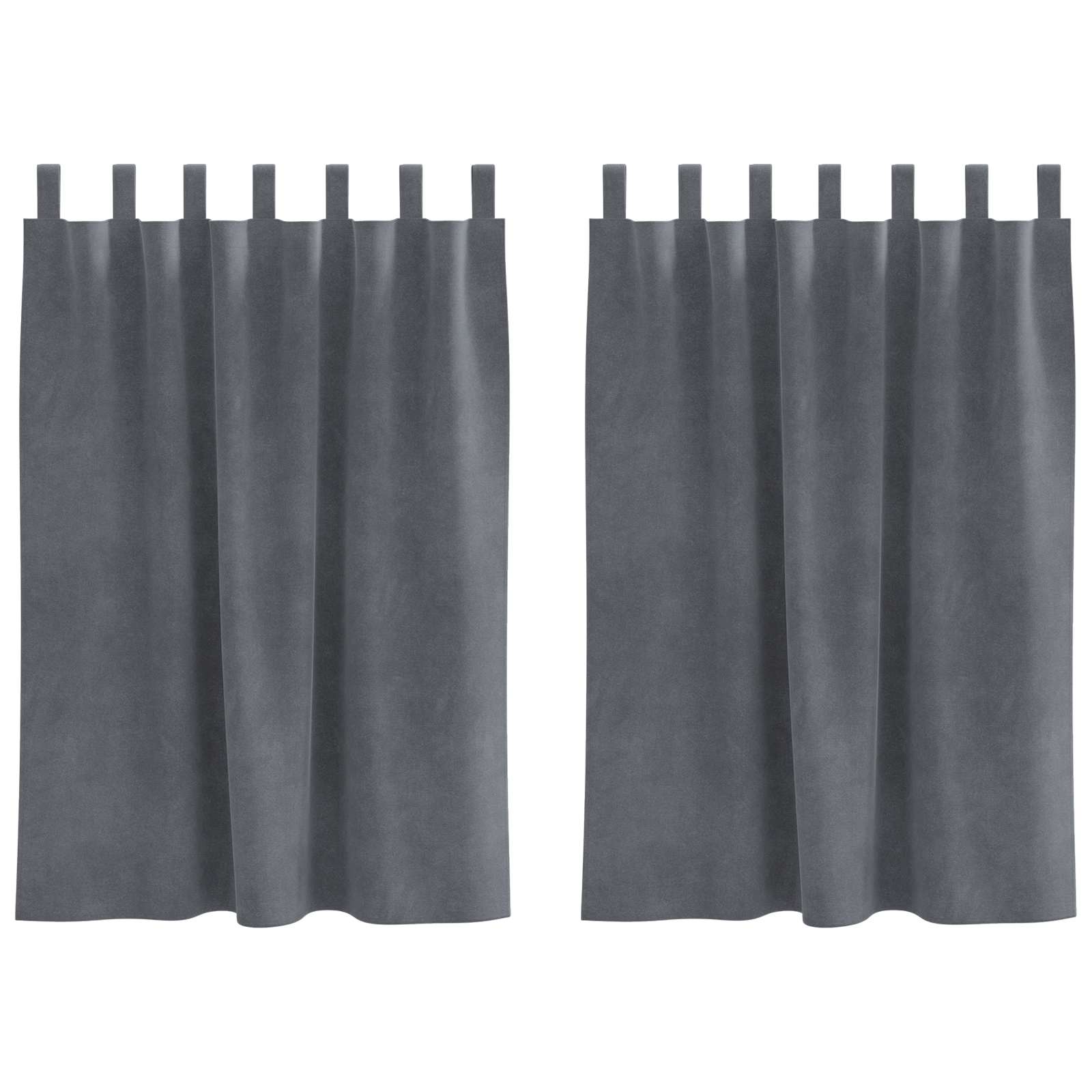 Zavjese za zamračivanje 2 pcs Svijetlo siva 140 x 140 cm Baršun