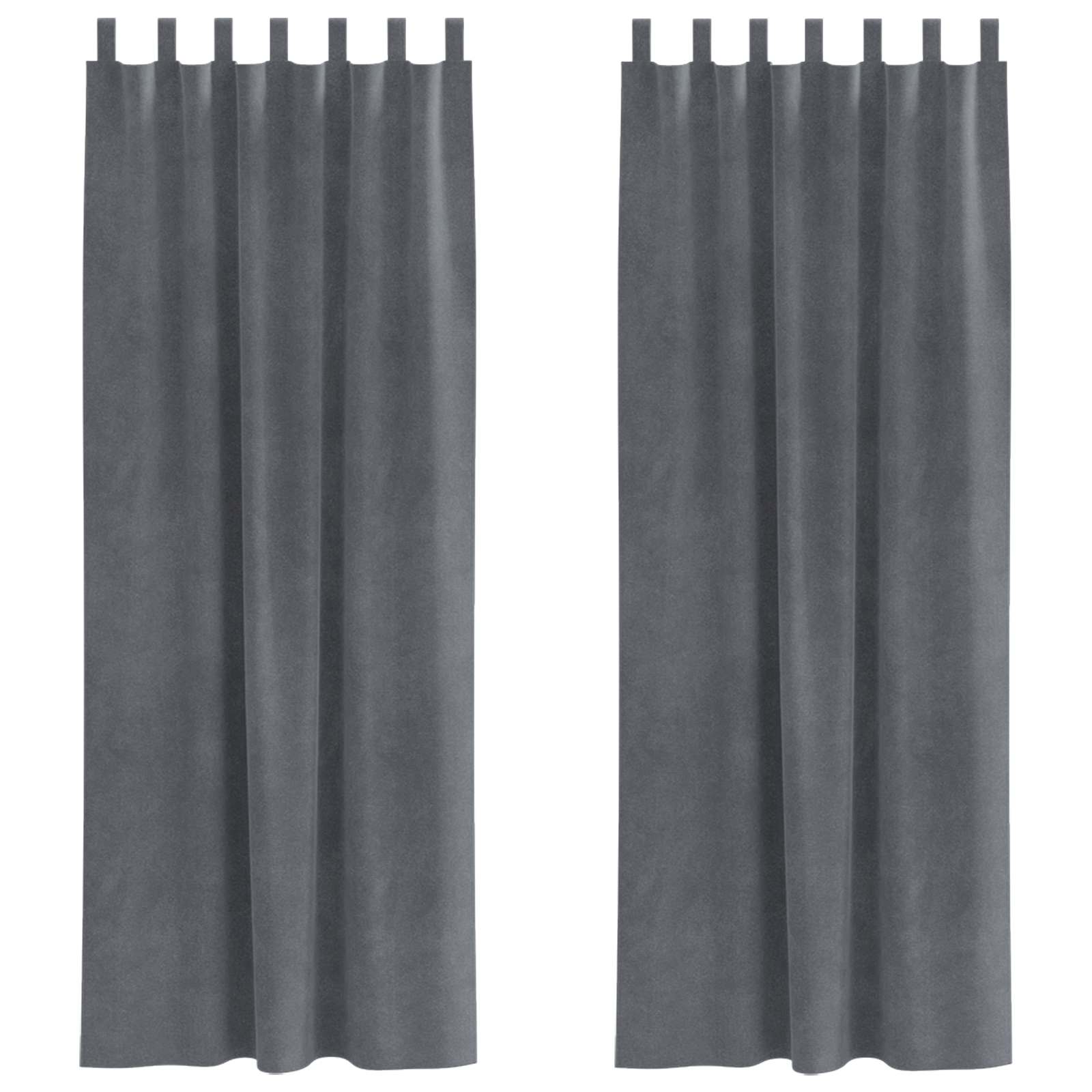 Zavjese za zamračivanje 2 pcs Svijetlo siva 140 x 260 cm Baršun