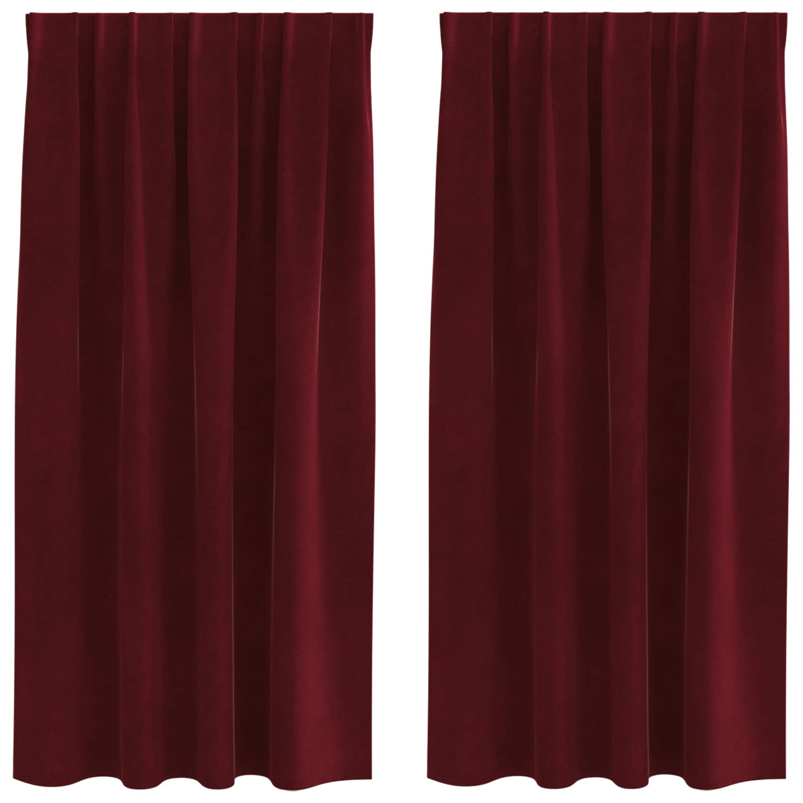 Zavjese za zamračivanje 2 pcs Vinska crvena 140 x 175 cm Baršun