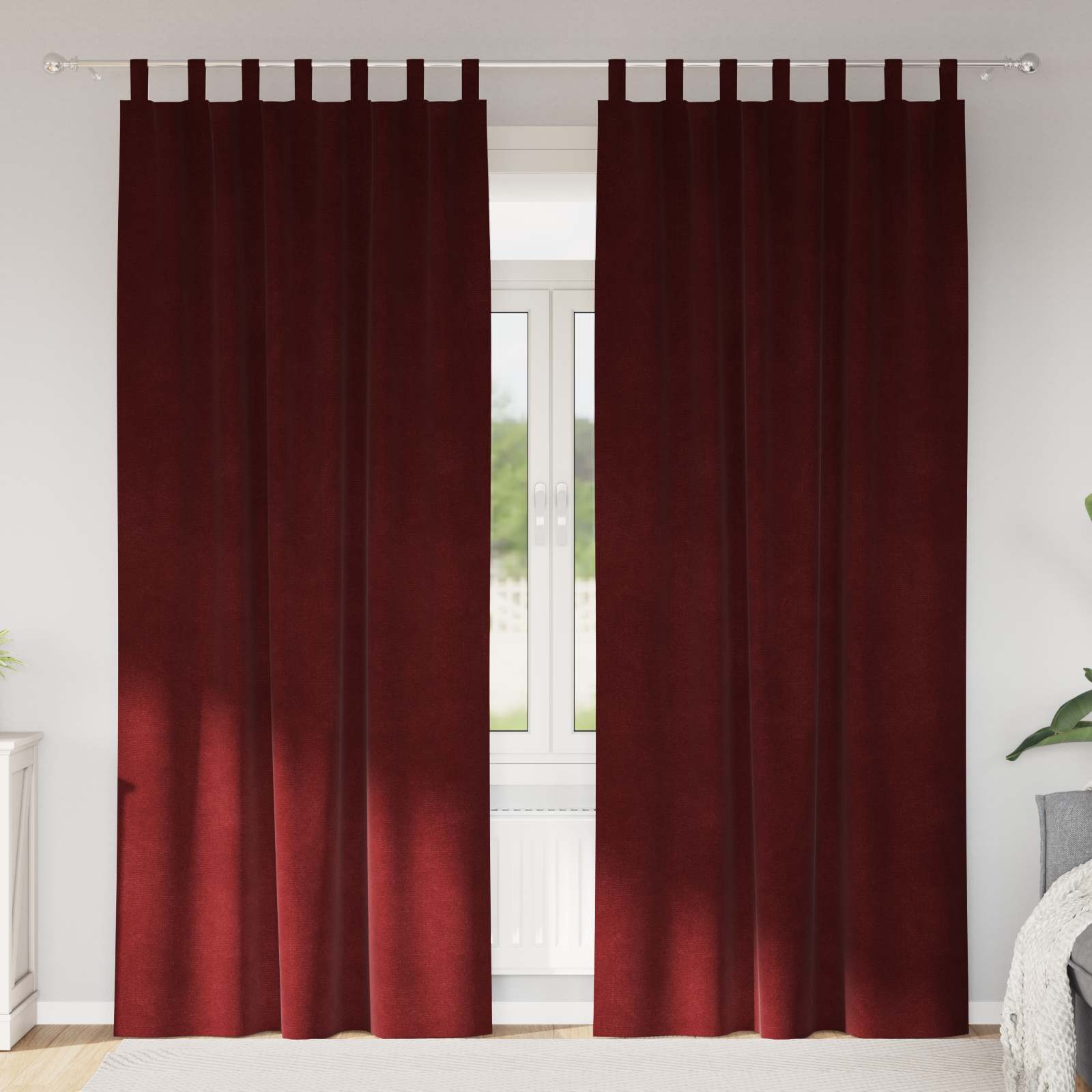 Zavjese za zamračivanje 2 pcs Vinska crvena 140 x 245 cm Baršun