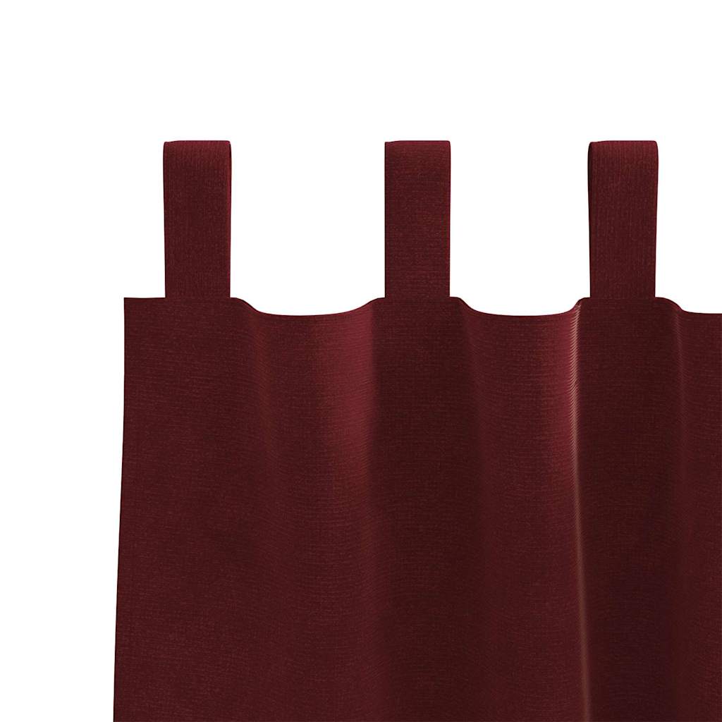 Zavjese za zamračivanje 2 pcs Vinska crvena 140 x 260 cm Baršun