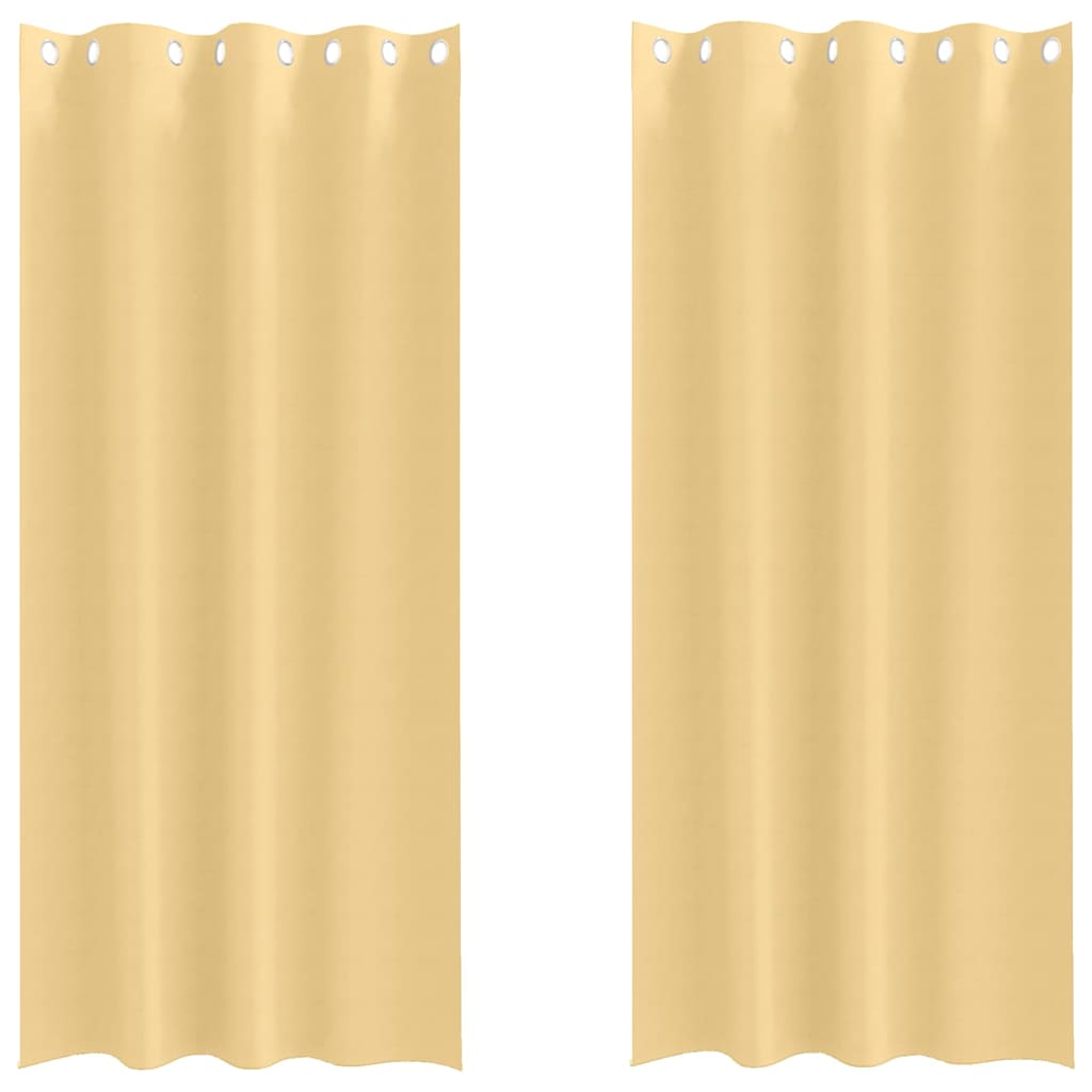 Zavjese za blackout s prstenovima 2 pcs Bež 225 x 140 cm
