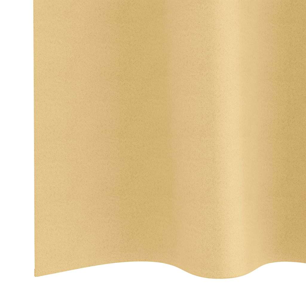 Zavjese za blackout s prstenovima 2 pcs Bež 245 x 140 cm