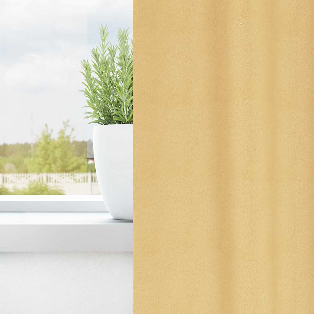 Zavjese za blackout s prstenovima 2 pcs Bež 245 x 140 cm