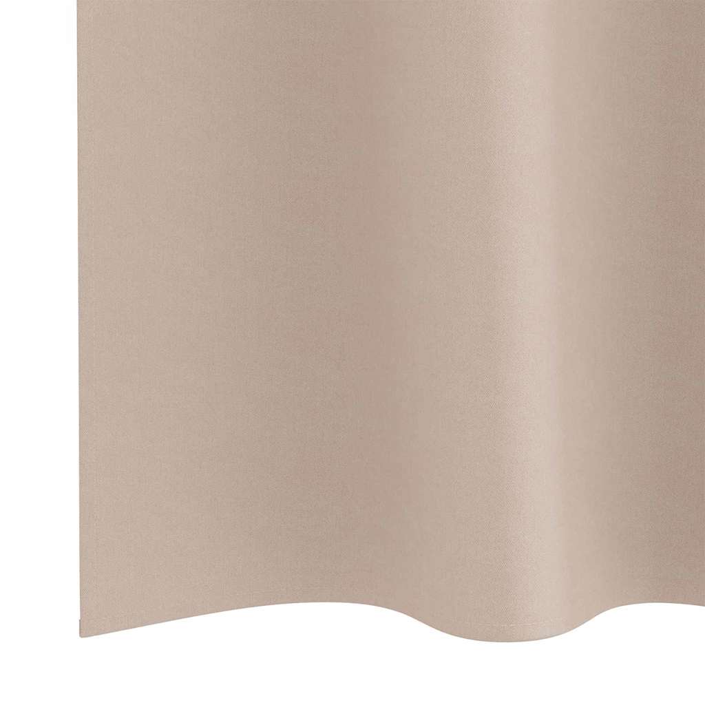 Zavjese za blackout s prstenovima 2 pcs Sivo-smeđa 175 x 140 cm