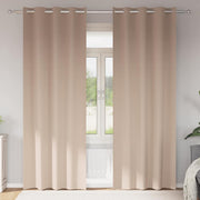 Zavjese za blackout s prstenovima 2 pcs Sivo-smeđa 225 x 140 cm