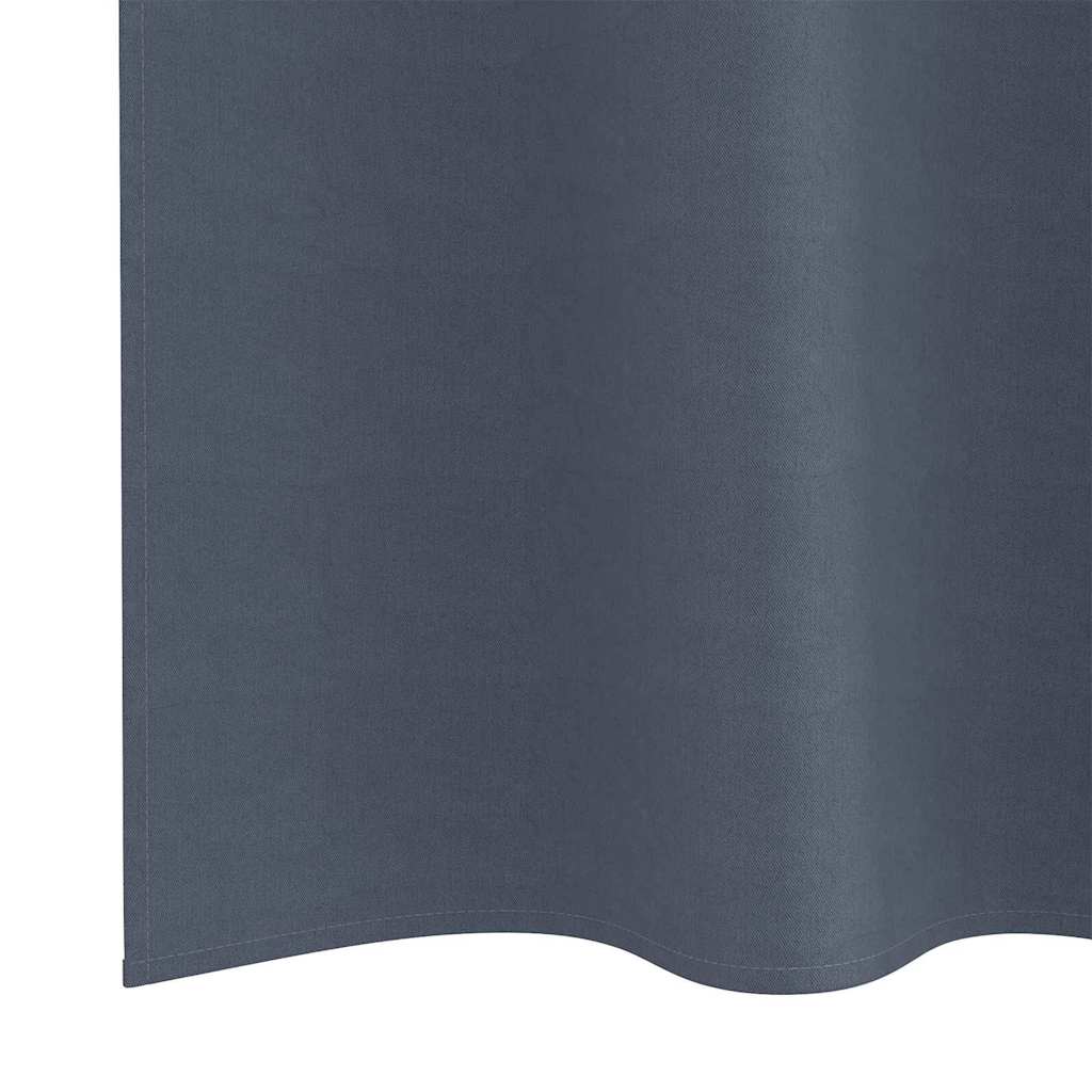Zavjese za blackout s prstenovima 2 pcs Antracit 225 x 140 cm