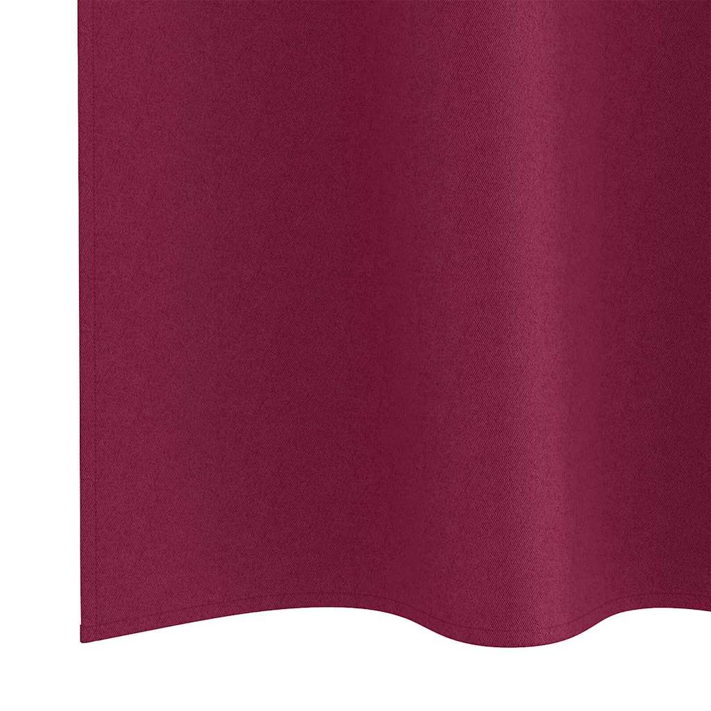 Zavjese za blackout s prstenovima 2 pcs Vinska crvena
