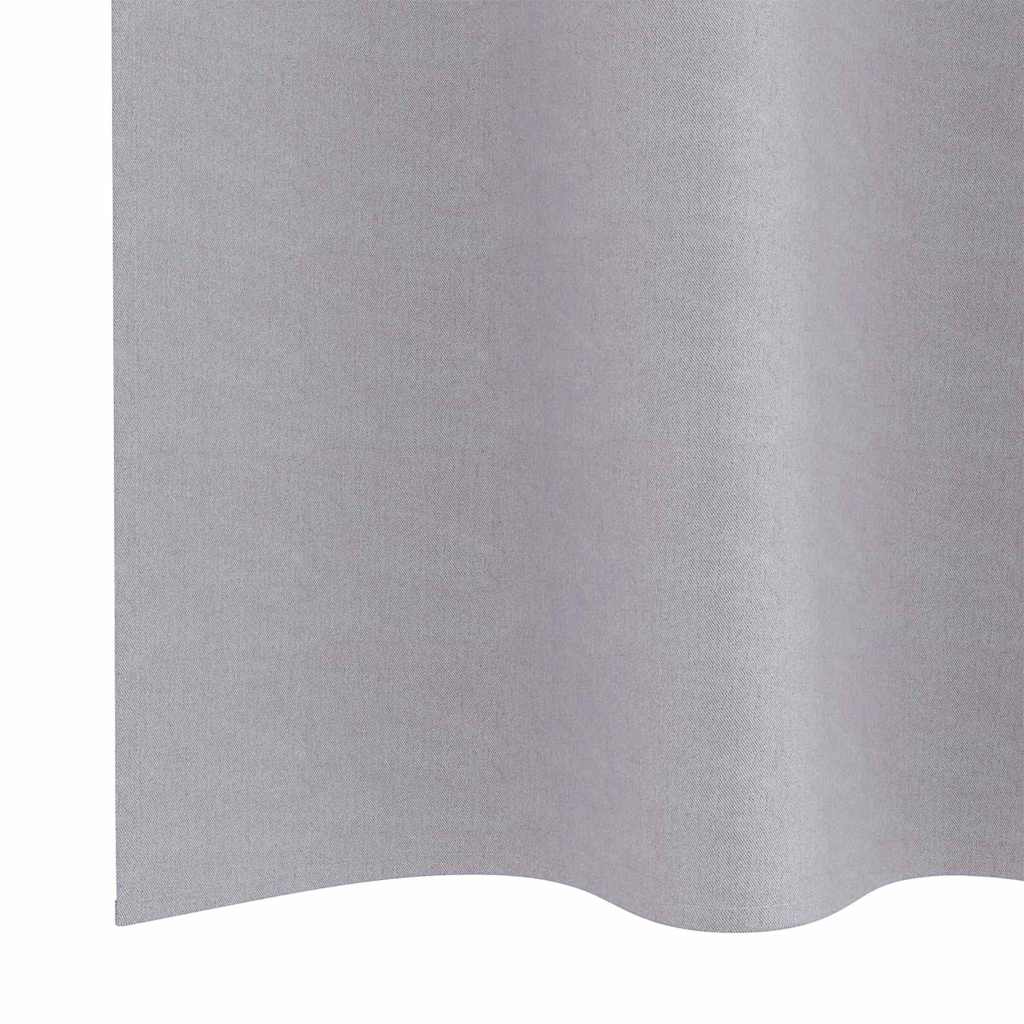 Zavjese za blackout s prstenovima 2 pcs Metalna Siva