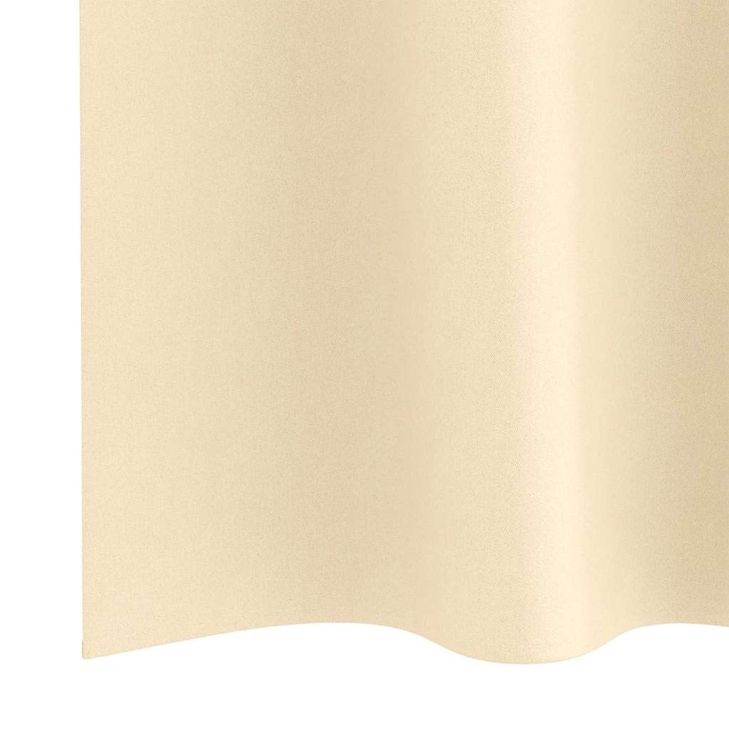 Zavjese za blackout s prstenovima 2 pcs Krema 140 x 140 cm