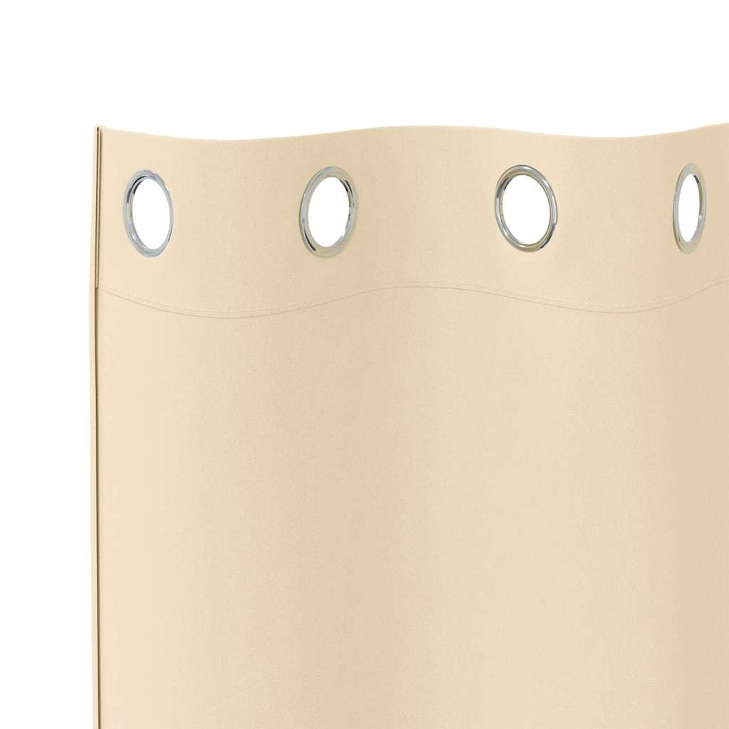 Zavjese za blackout s prstenovima 2 pcs Krema 175 x 140 cm