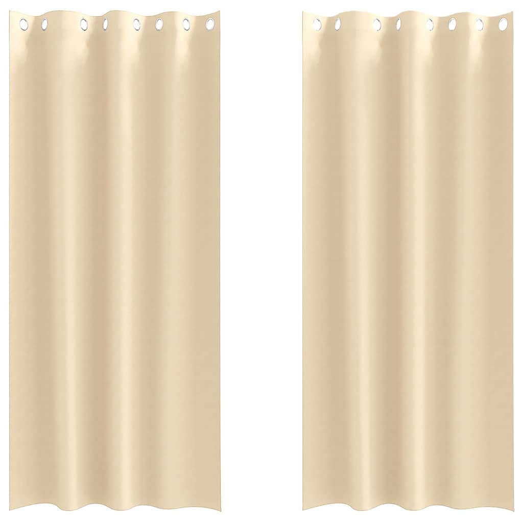 Zavjese za blackout s prstenovima 2 pcs Krema 260 x 140 cm