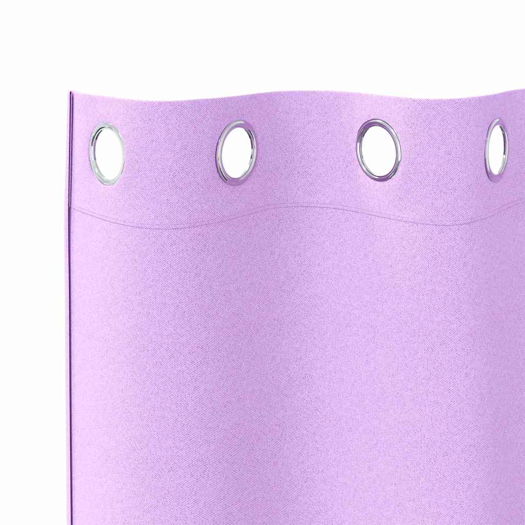Zavjese za blackout s prstenovima 2 pcs Ljubičasta 140 x 140 cm