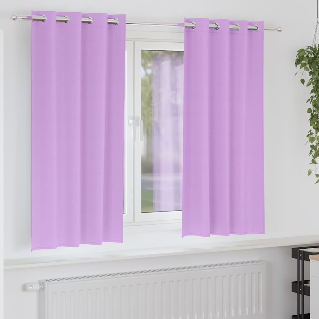 Zavjese za blackout s prstenovima 2 pcs Ljubičasta 175 x 140 cm