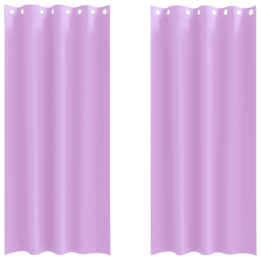 Zavjese za blackout s prstenovima 2 pcs Ljubičasta 225 x 140 cm