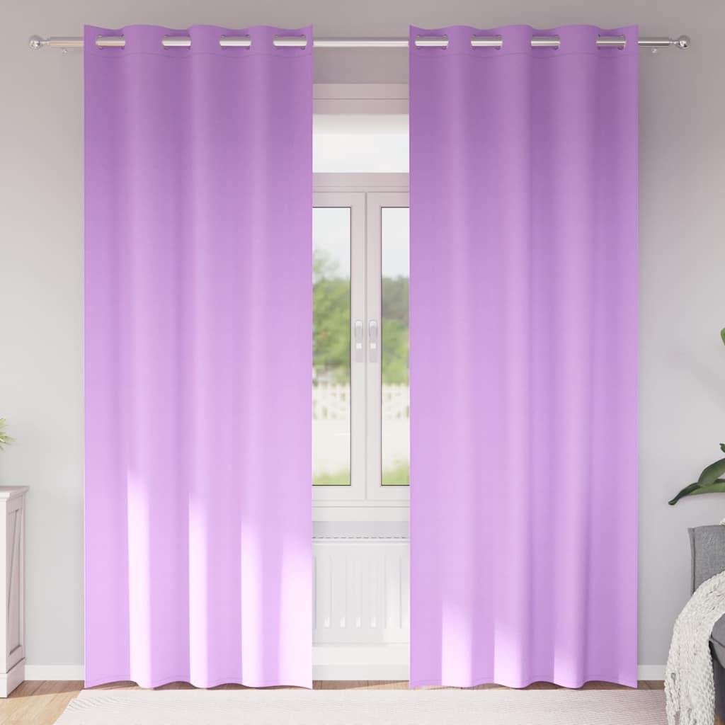 Zavjese za blackout s prstenovima 2 pcs Ljubičasta 260 x 140 cm