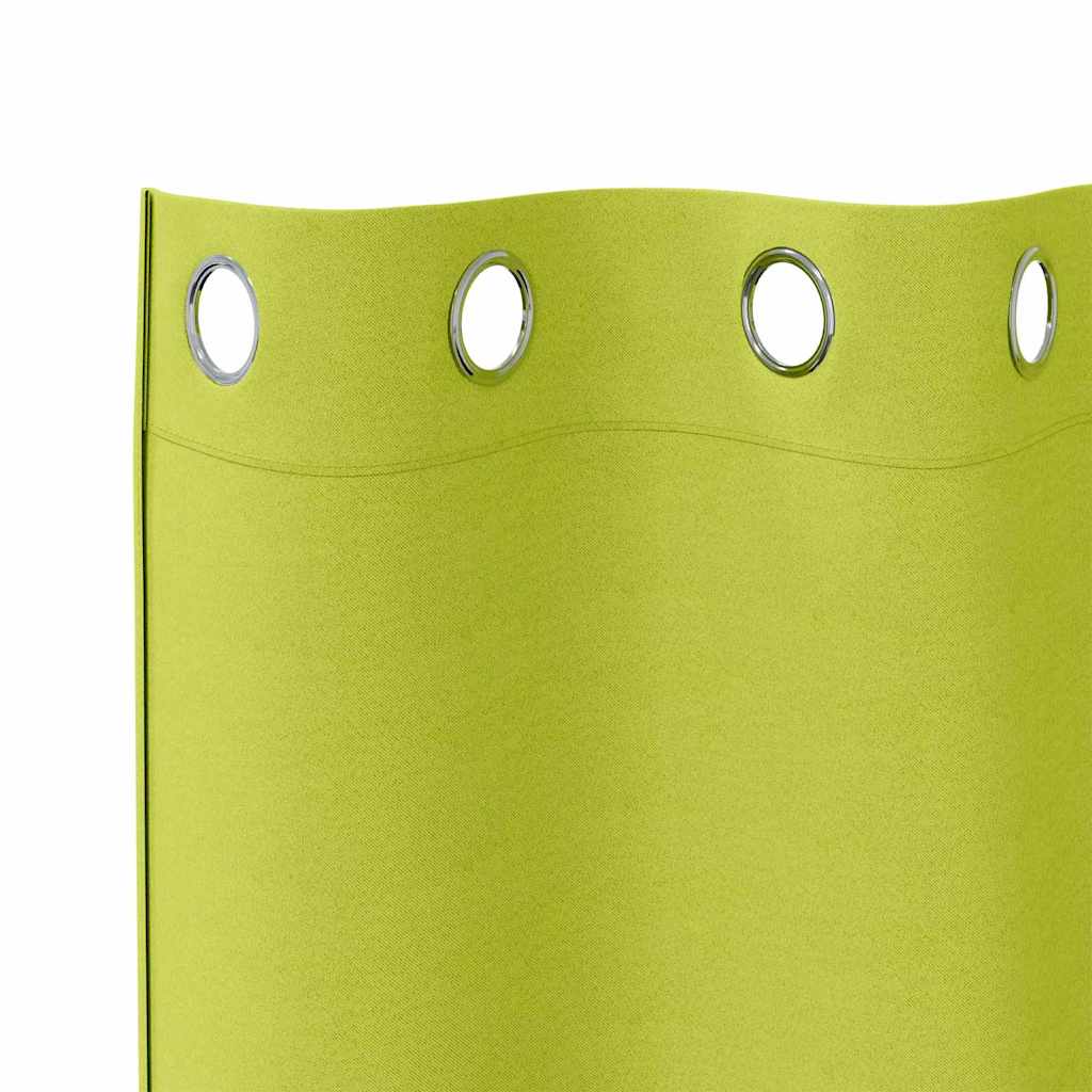 Zavjese za blackout s prstenovima 2 pcs Zelena 175 x 140 cm