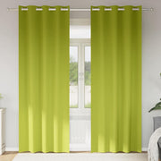 Zavjese za blackout s prstenovima 2 pcs Zelena 245 x 140 cm