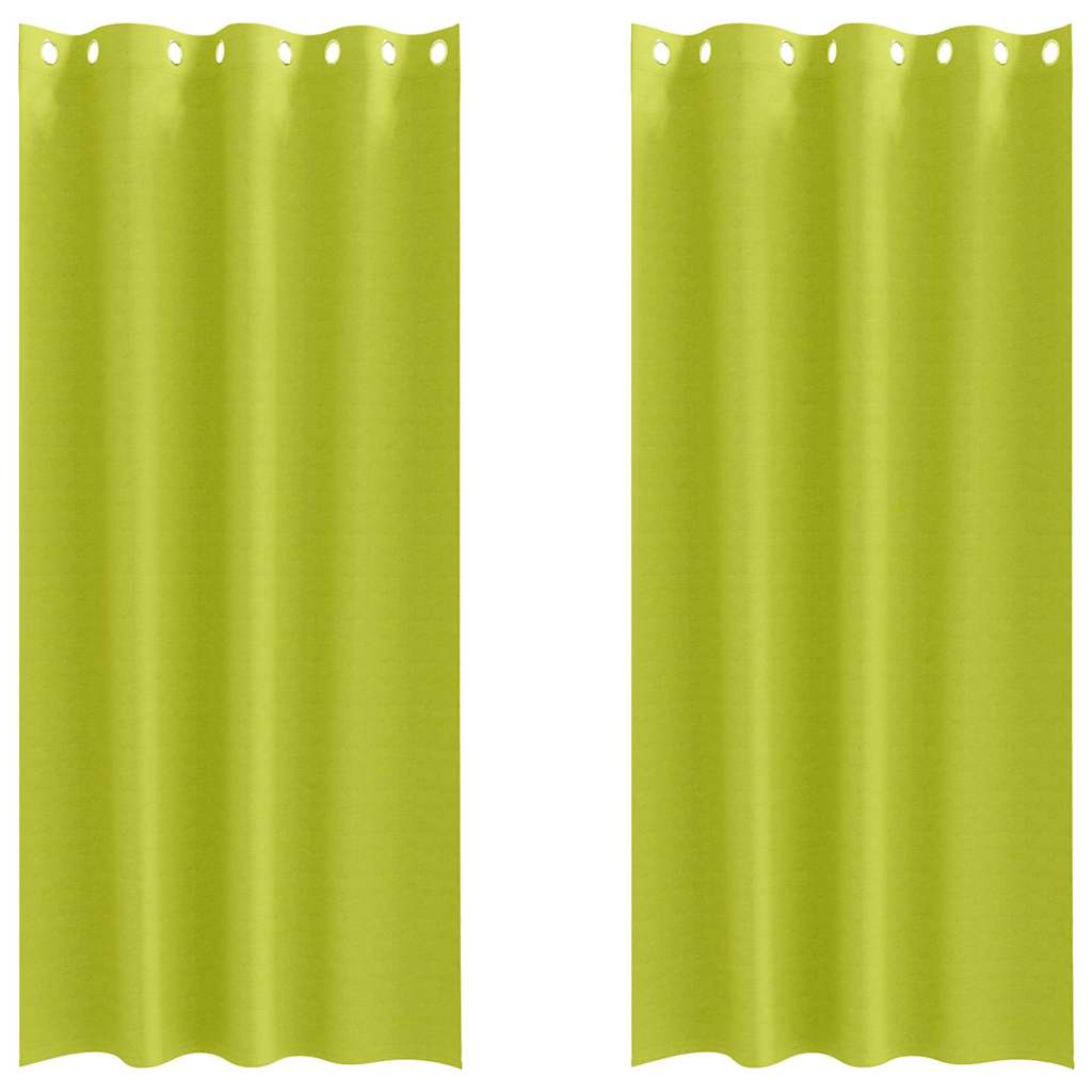 Zavjese za blackout s prstenovima 2 pcs Zelena 245 x 140 cm