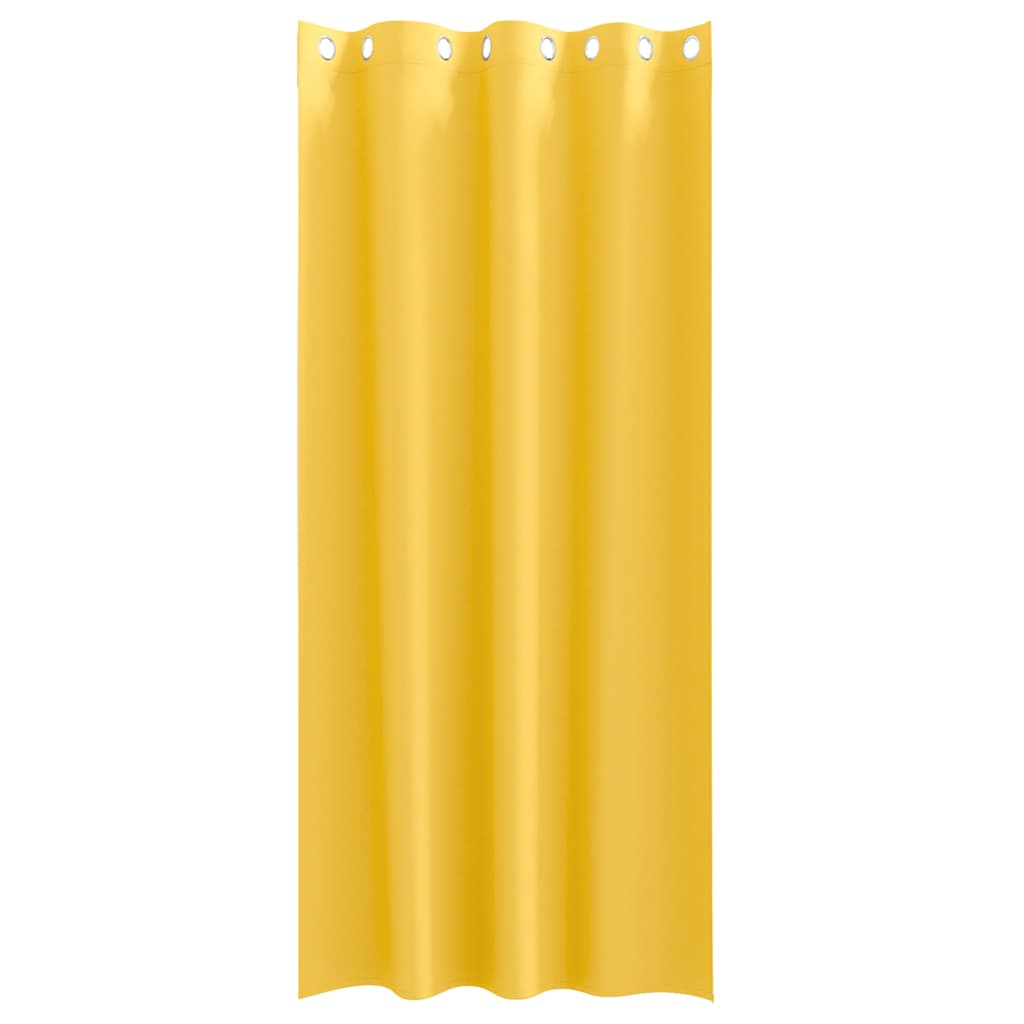 Zavjese za blackout s prstenovima 2 pcs Žuta 225 x 140 cm