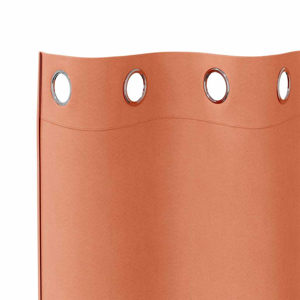 Zavjese za blackout s prstenovima 2 pcs Terakota 140 x 140 cm