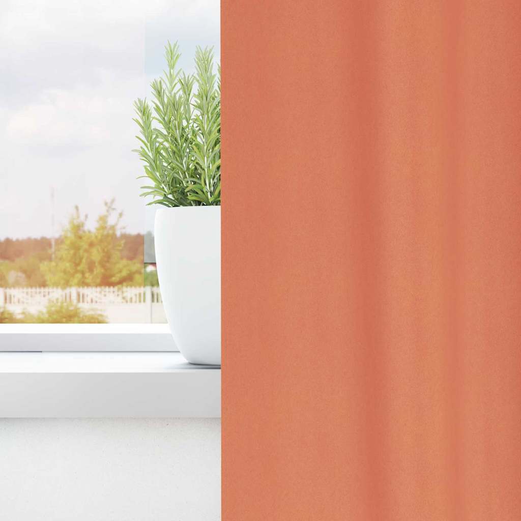 Zavjese za blackout s prstenovima 2 pcs Terakota 140 x 140 cm
