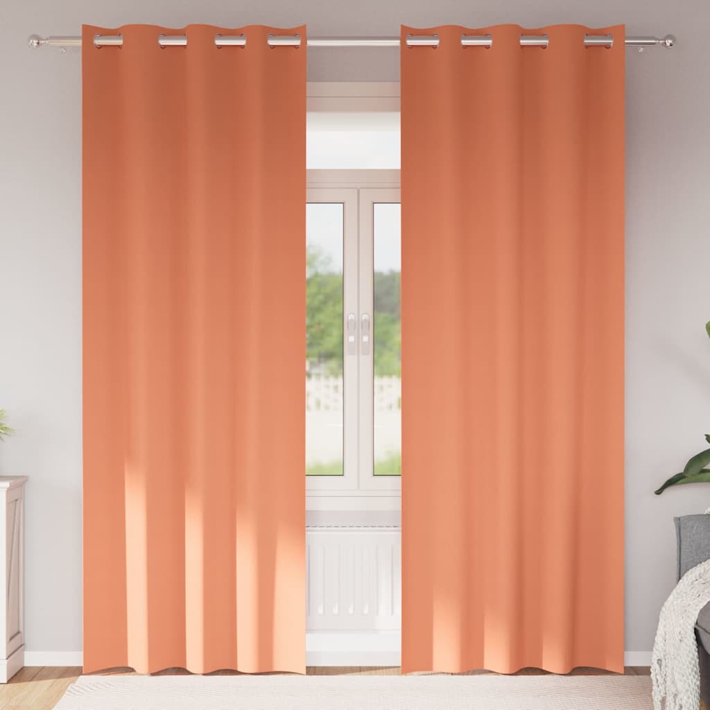 Zavjese za blackout s prstenovima 2 pcs Terakota 260 x 140 cm
