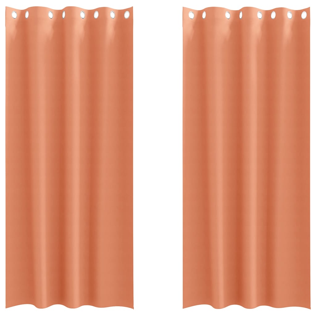 Zavjese za blackout s prstenovima 2 pcs Terakota 260 x 140 cm