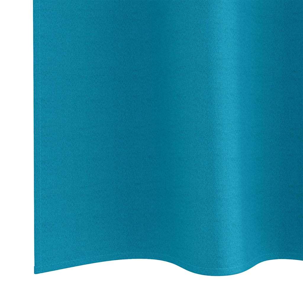 Zavjese za blackout s prstenovima 2 pcs Tirkizna 260 x 140 cm
