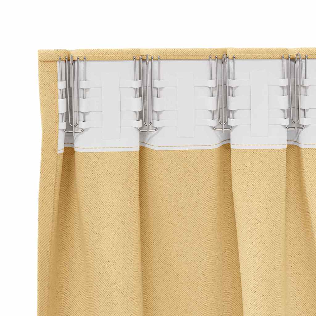 Zavjese za blackout s prstenovima 2 pcs Bež 225 x 140 cm